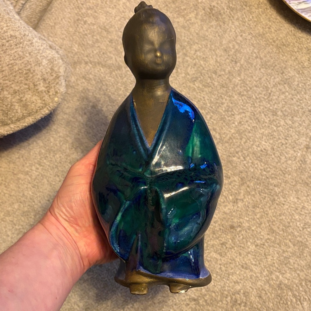 This is a Vohann of California mid-century modern Asian figurine 1962